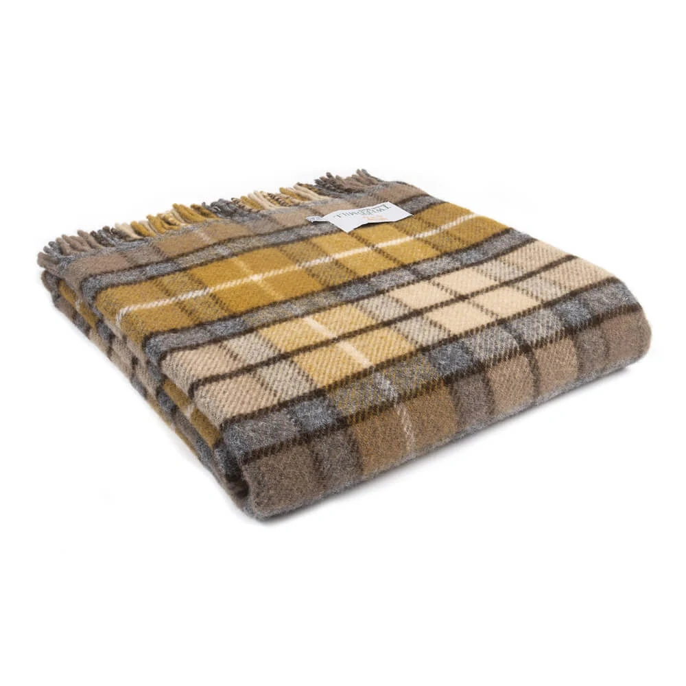 Vlněná deka Tartan Natural Buchanan 183 x 150 cm Tweedmill