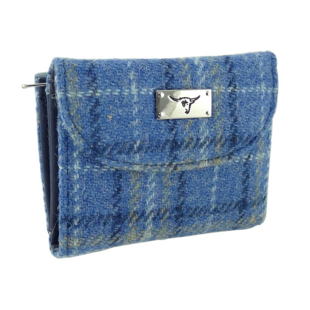 Peněženka Jura Harris Tweed Light Blue Check - Glen Appin