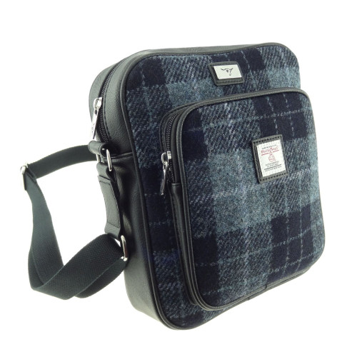 Pánská taška Tay Harris Tweed Grey Black Tartan - Glen Appin