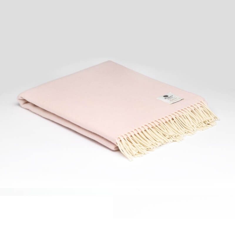 Deka z jehněčí Merino vlny Candy Floss Herringbone 200 x 145 cm McNutt of Donegal