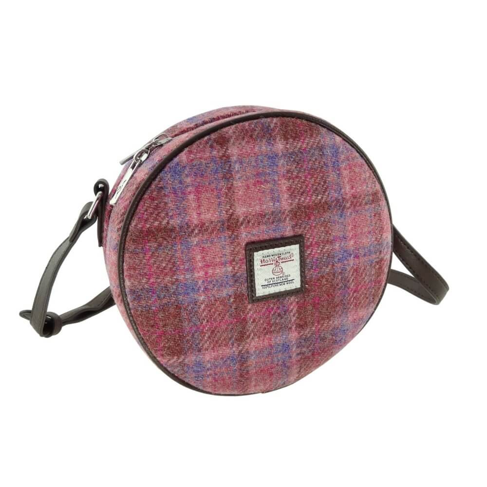 Kabelka Bannock Harris Tweed - Pink Check