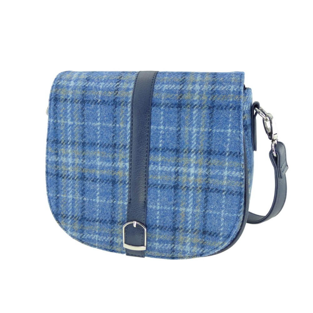Kabelka Beauly Harris Tweed - Light Blue Check