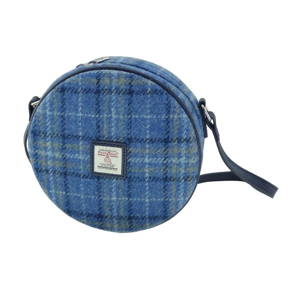 Kabelka Bannock Harris Tweed - Light Blue Check