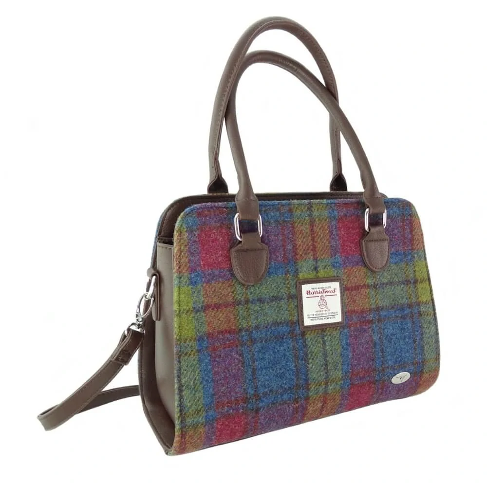 Kabelka Findhorn Harris Tweed - Multi Colour Tartan