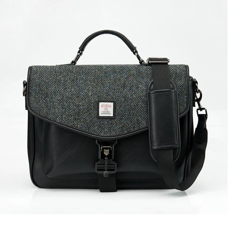 Aktovka / batoh Black Grey Herringbone - Islander
