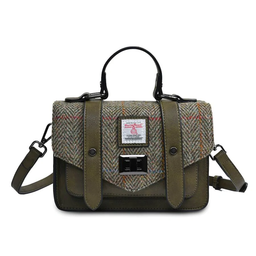 Kabelka The Mini Satchel Chestnut Herringbone - Islander