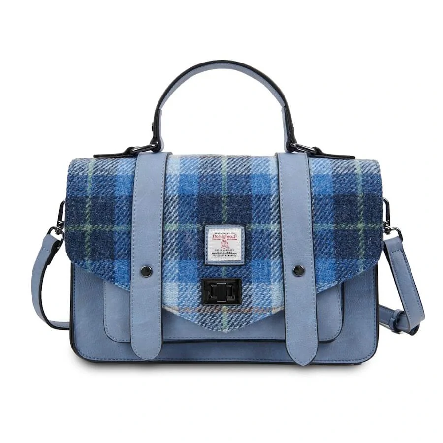Kabelka The Large Satchel Blue Tartan - Islander