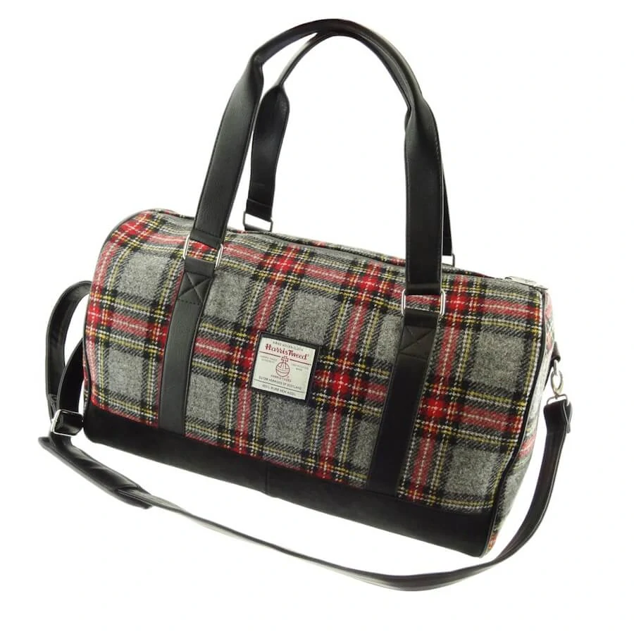 Cestovní taška Weekend Clyde Grey Red Tartan - Glen Appin