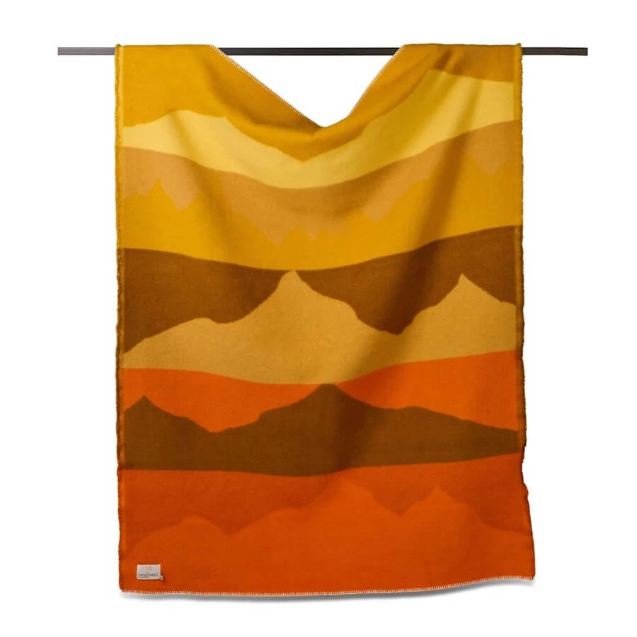 Vlněná deka Hills Orange (bez třásní) 200 x 130 cm Tweedmill