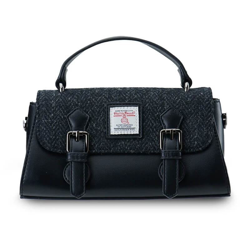 Kabelka The Victoria Satchel Black Herringbone - Islander