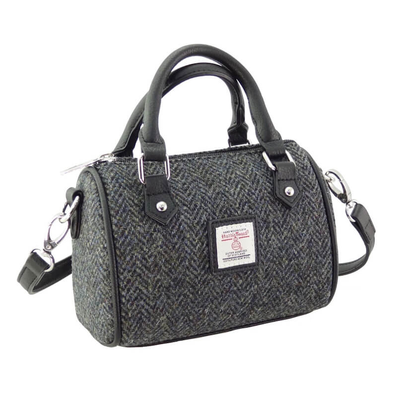 Kabelka Kilbride Harris Tweed Charcoal Herringbone - Glen Appin