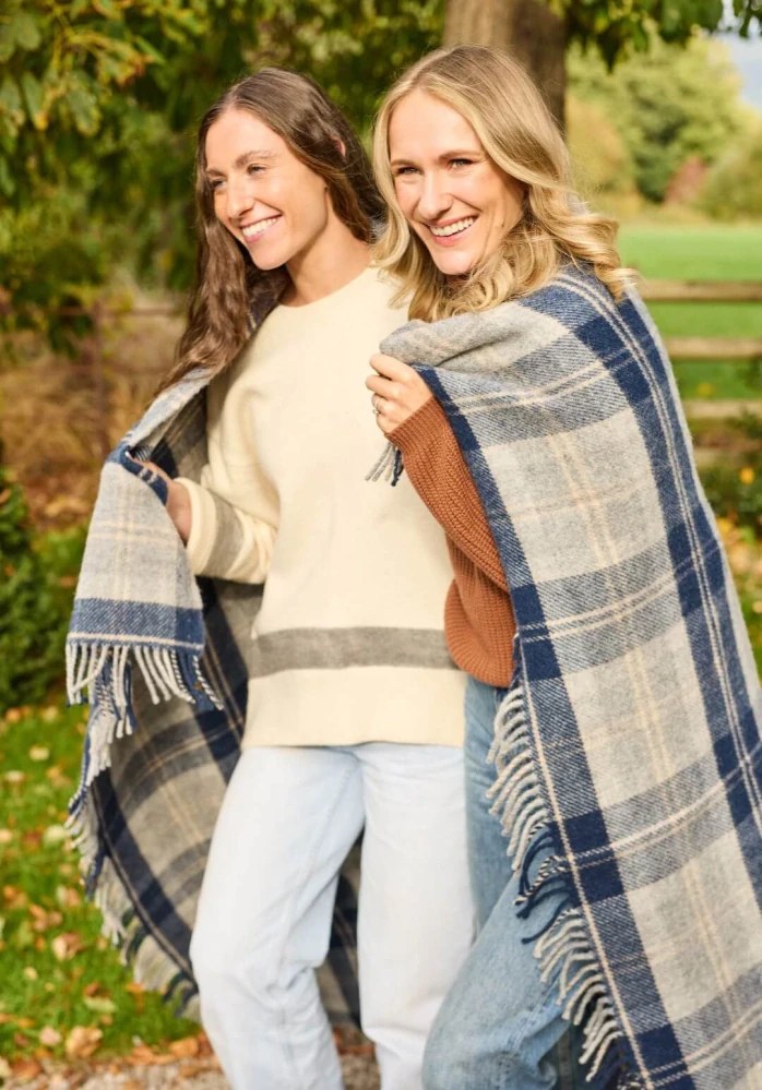 Vlněná deka Navy Bannockbane 183 x 150 cm Tweedmill