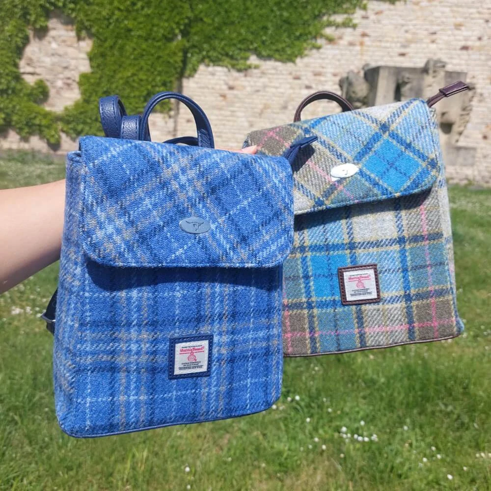 Batoh Tummel Harris Tweed - Light Blue Check