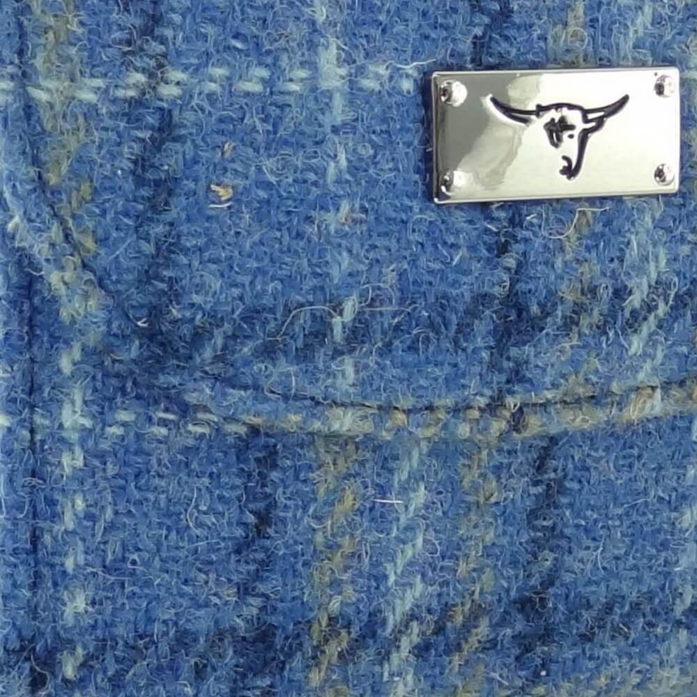 Peněženka Jura Harris Tweed Light Blue Check - Glen Appin