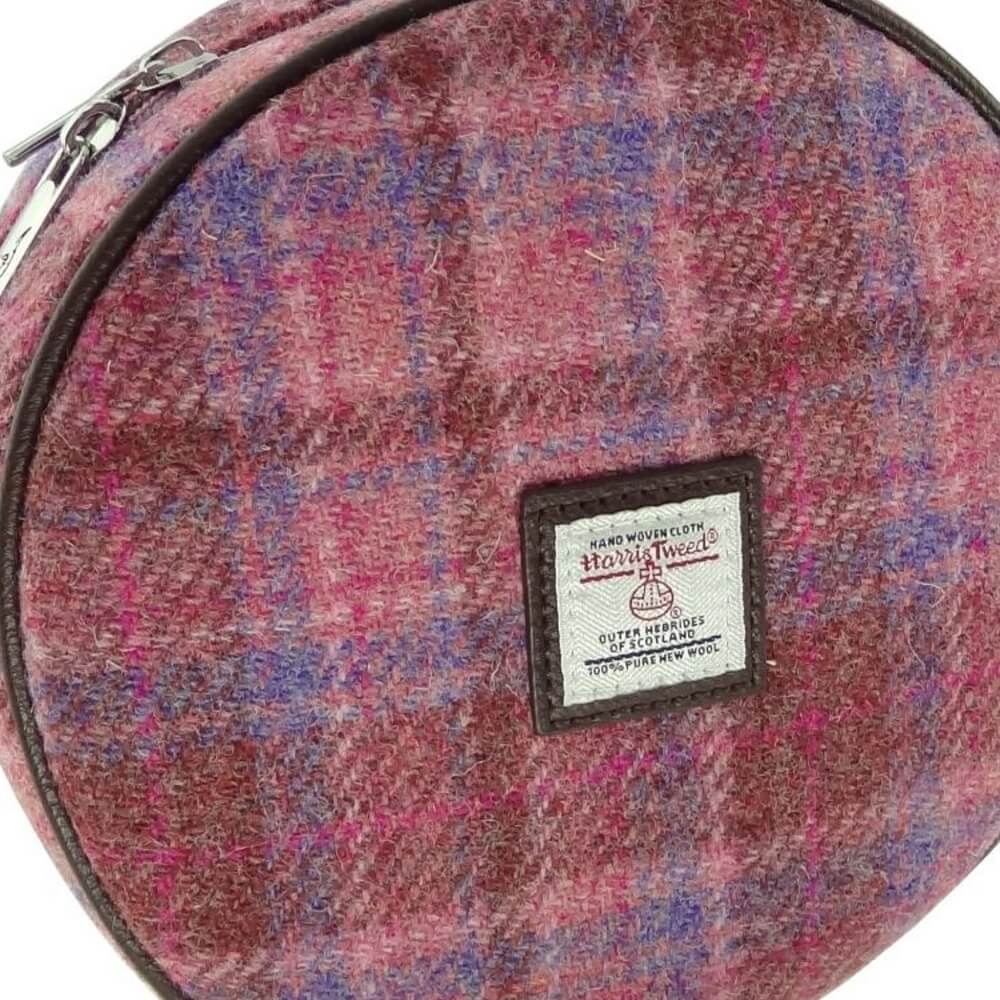 Kabelka Bannock Harris Tweed - Pink Check