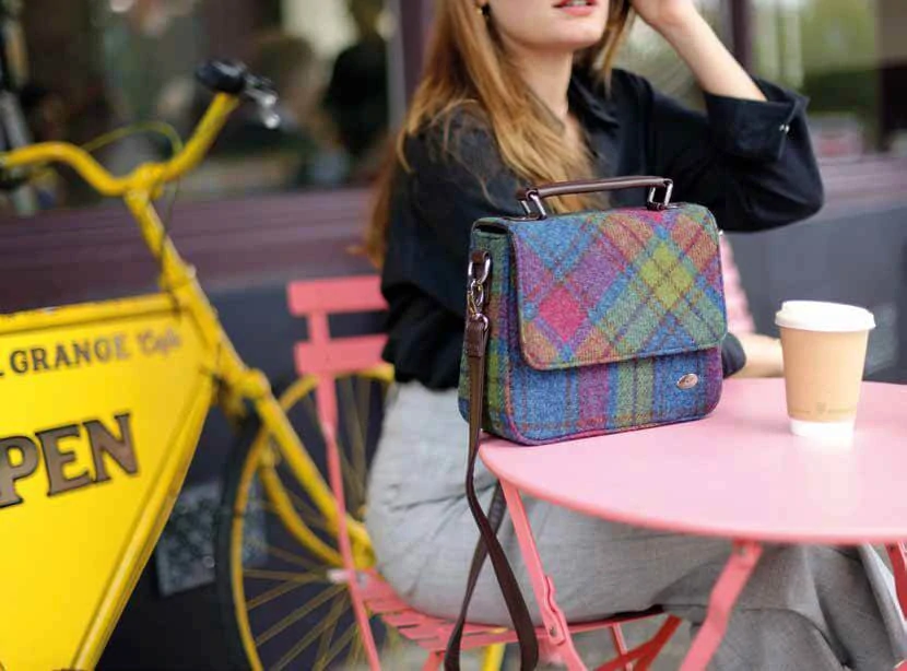 Kabelka Thurso Harris Tweed - Multi Colour Tartan