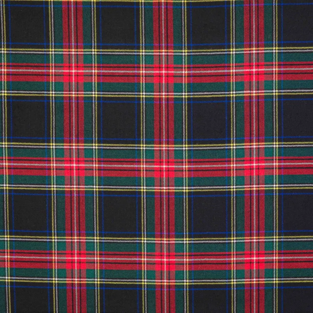 Vlněná látka metráž š. 150 cm - Black Stewart Tartan