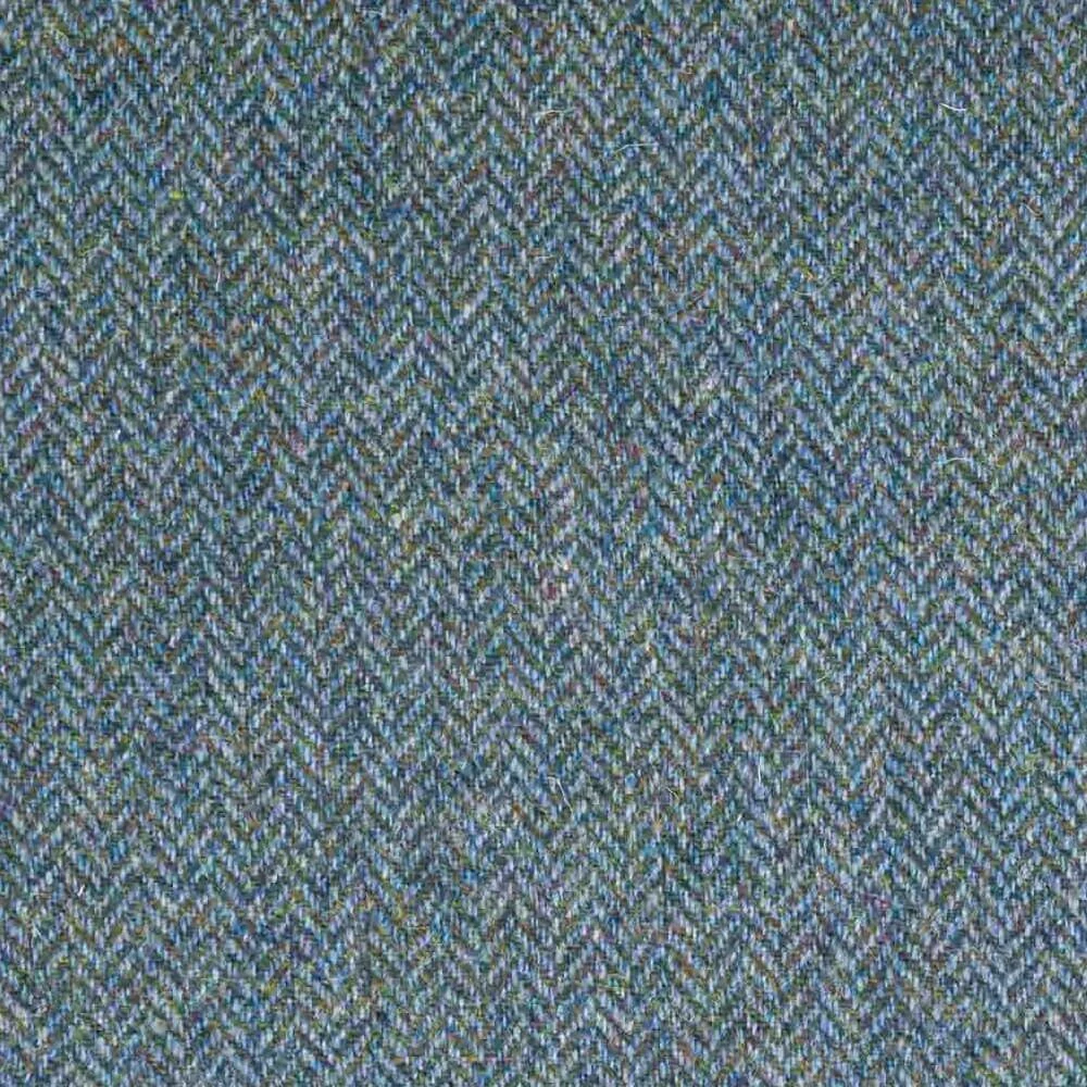 Vlněná látka metráž š. 150 cm - Blue Green Herringbone