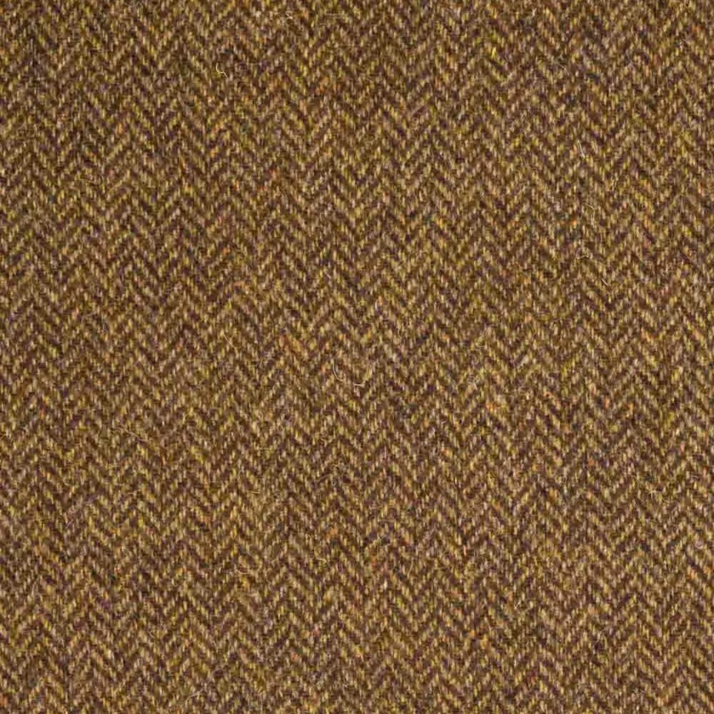 Vlněná látka metráž š. 150 cm - Brown Herringbone