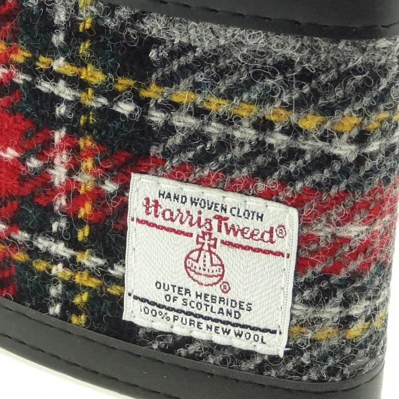 Placatka Harris Tweed 170ml - Grey Red Tartan