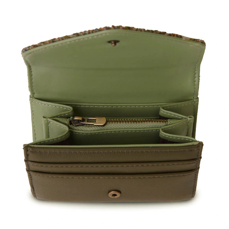 Malá peněženka Clasp Purse Chestnut Herringbone - Islander