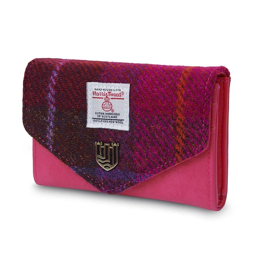 Malá peněženka Clasp Purse Fuchsia Tartan - Islander