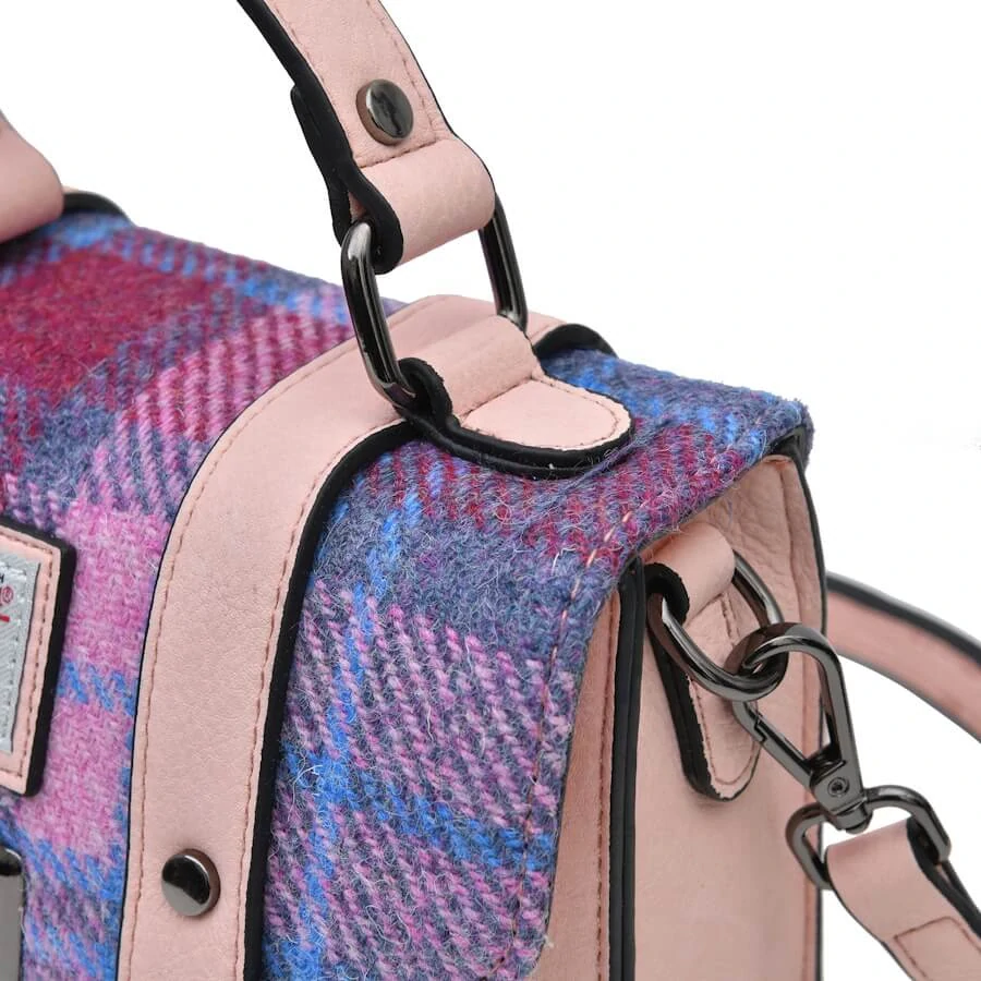 Kabelka The Mini Satchel Pink and Blue Tartan - Islander