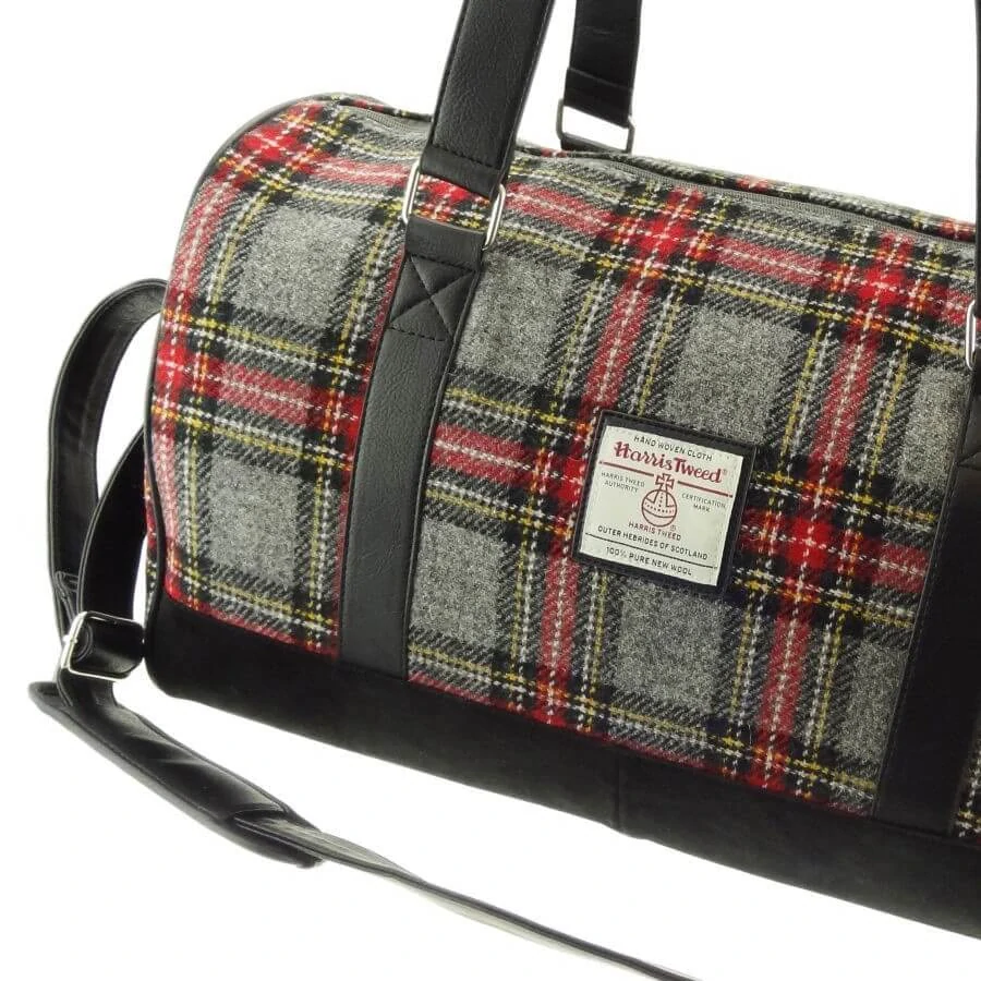 Cestovní taška Weekend Clyde Grey Red Tartan - Glen Appin
