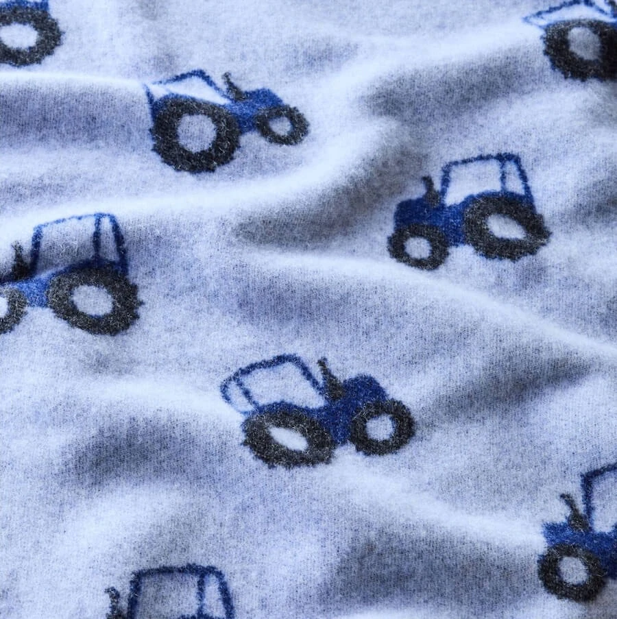 Merino vlněná dětská deka Tractor 100 x 75 cm Tweedmill