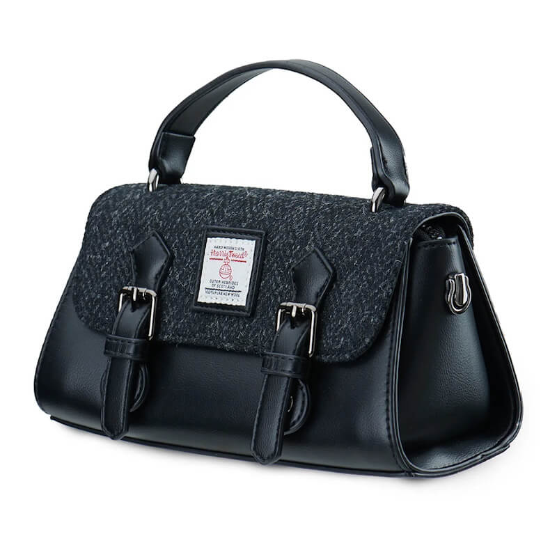 Kabelka The Victoria Satchel Black Herringbone - Islander