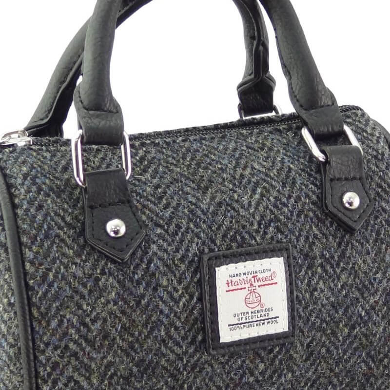 Kabelka Kilbride Harris Tweed Charcoal Herringbone - Glen Appin