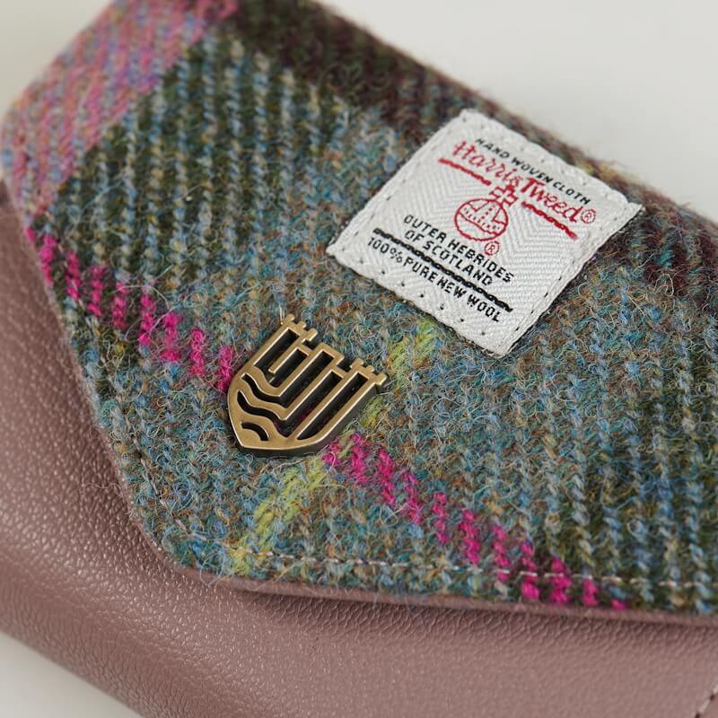 Malá peněženka Clasp Purse Green Rose Pink Tartan - Islander
