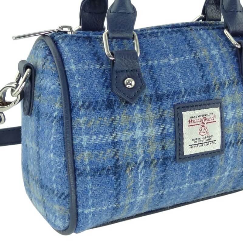 Kabelka Kilbride Harris Tweed Light Blue Check - Glen Appin