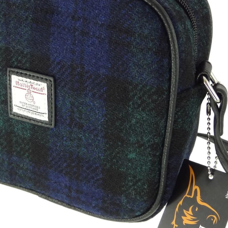 Kabelka Almond Harris Tweed - Black Watch