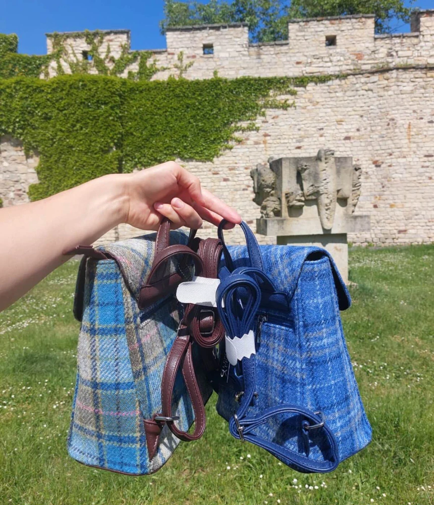 Batoh Tummel Harris Tweed - Light Blue Check