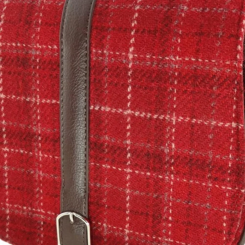 Kabelka Beauly Harris Tweed - Red Check