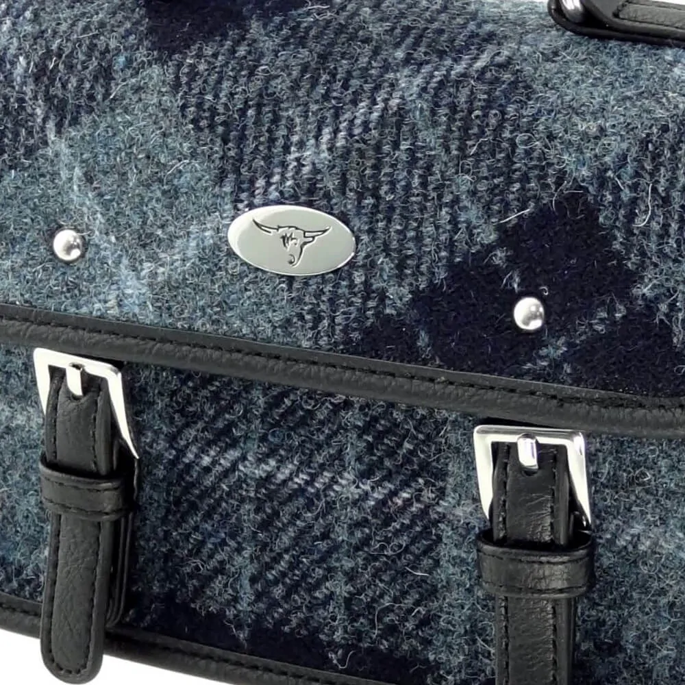 Kabelka Bervie Harris Tweed - Grey Black Tartan