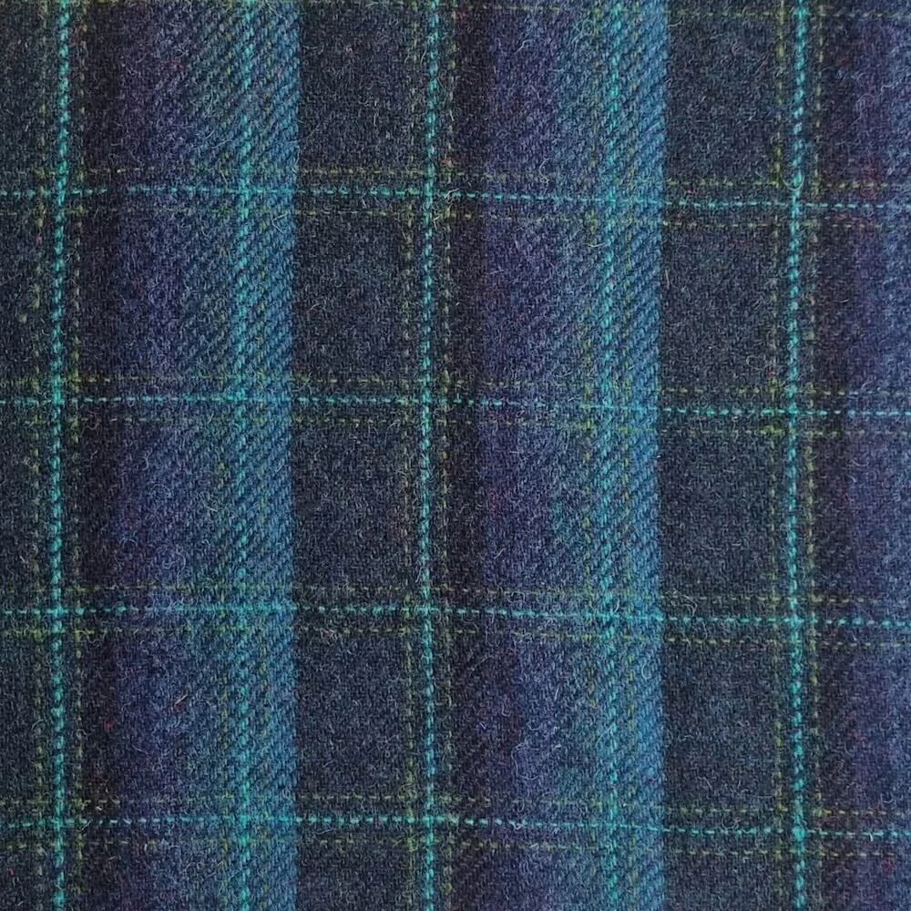 Kabelka Thurso Harris Tweed - Turquoise Overcheck