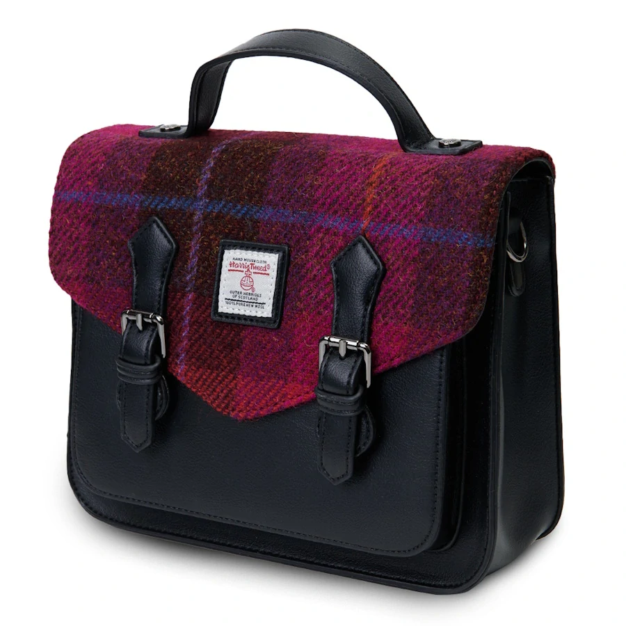 Kabelka The Medium Calton Satchel Fuchsia Tartan - Islander