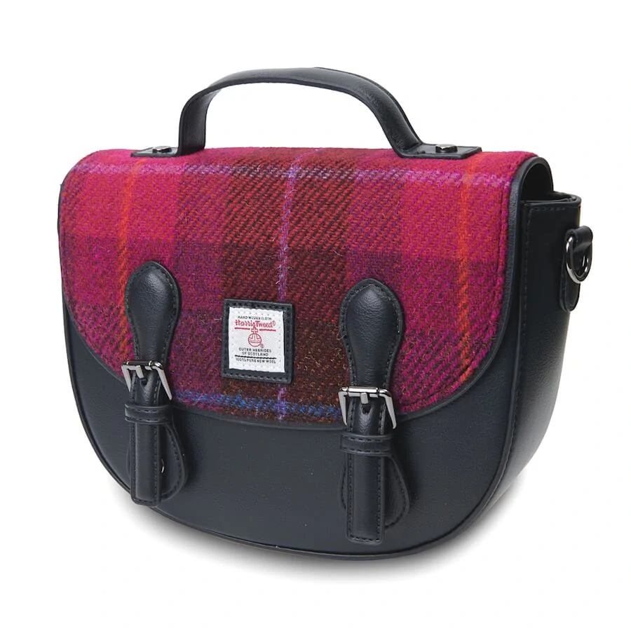 Kabelka The Medium Cobble Satchel Fuchsia Tartan - Islander