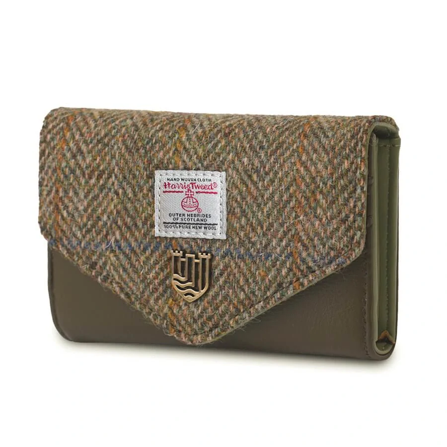 Malá peněženka Clasp Purse Chestnut Herringbone - Islander