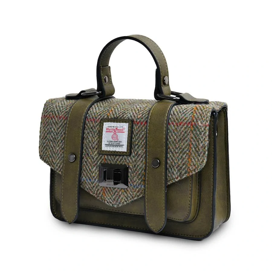 Kabelka The Mini Satchel Chestnut Herringbone - Islander