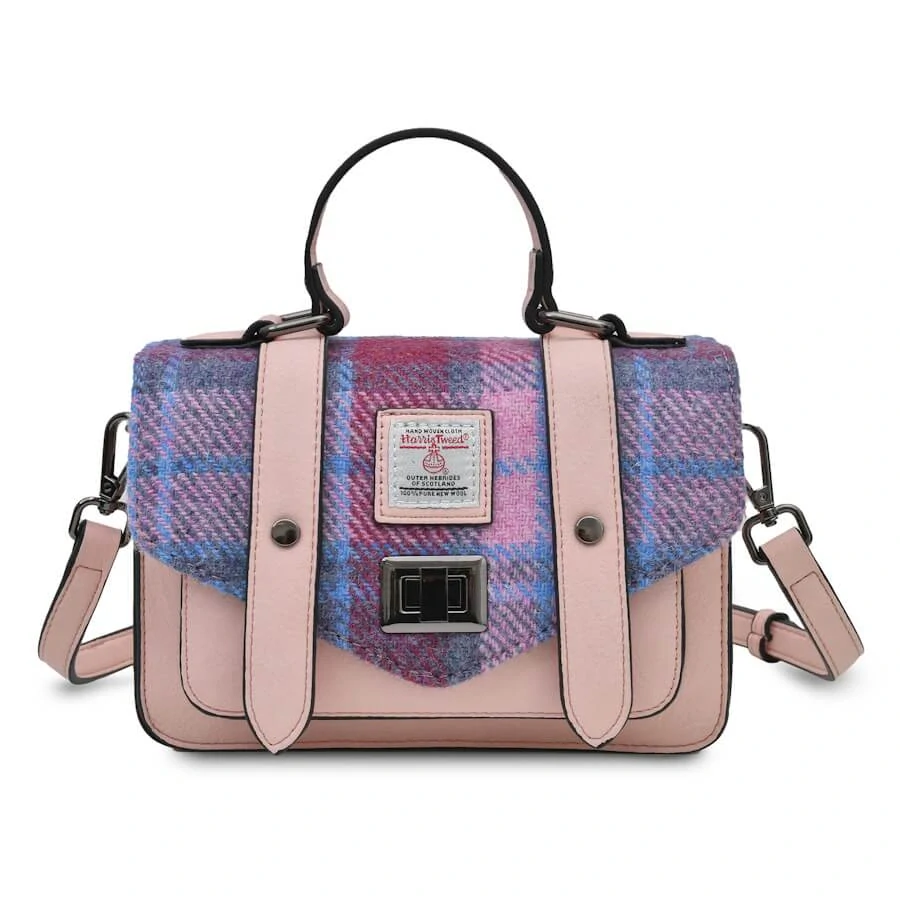 Kabelka The Mini Satchel Pink and Blue Tartan - Islander