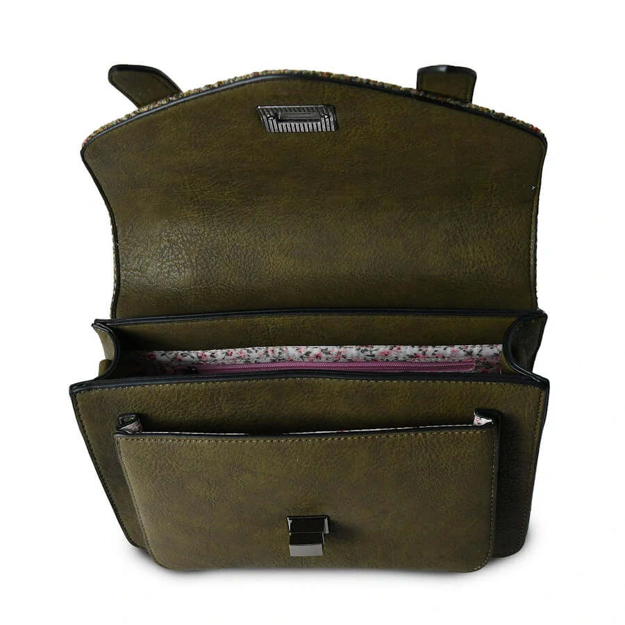 Kabelka The Medium Satchel Chestnut Herringbone - Islander