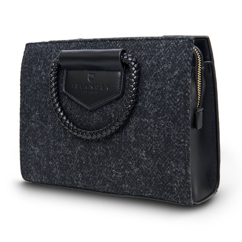Kabelka The Arran Tote Black Herringbone - Islander