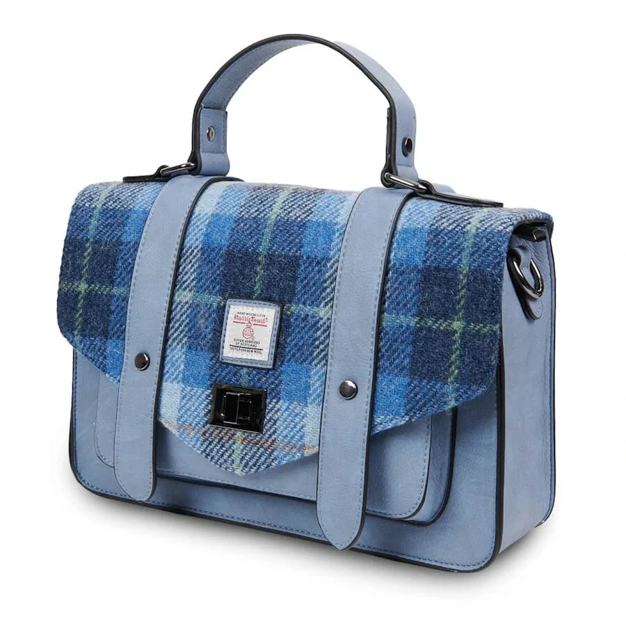Kabelka The Large Satchel Blue Tartan - Islander