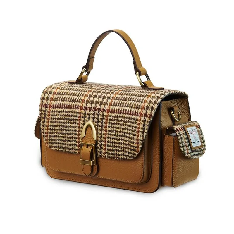 Kabelka The Melrose Beige Dogtooth kožená - Islander