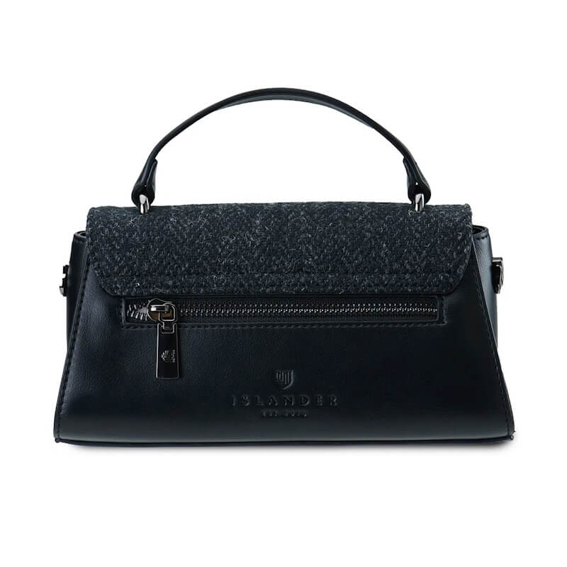Kabelka The Victoria Satchel Black Herringbone - Islander