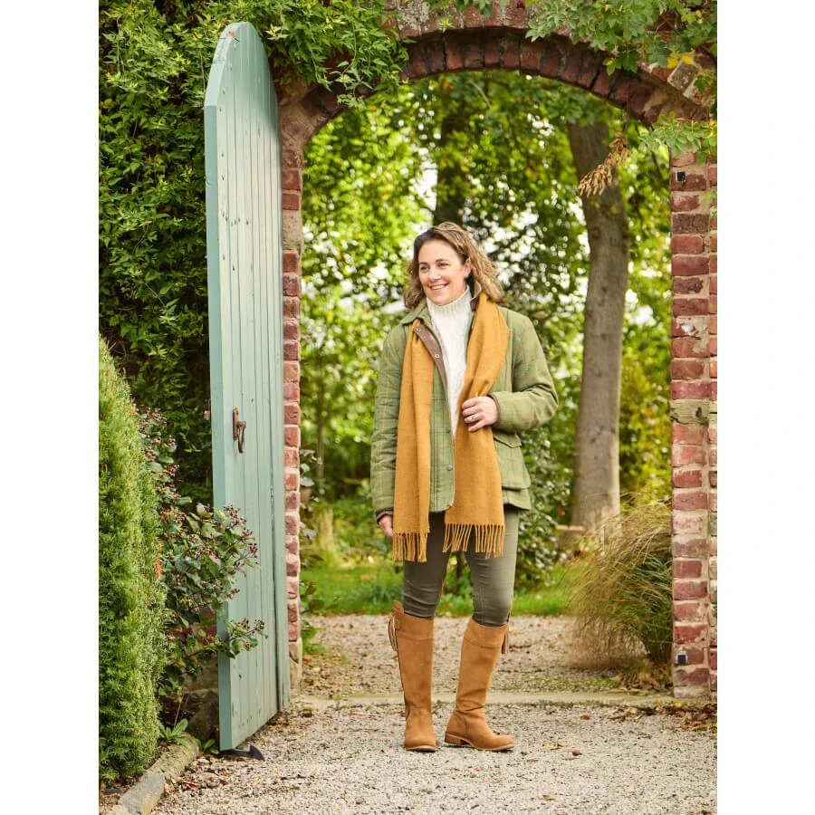 Šála z jehněčí vlny Old Gold 185x30 cm Tweedmill