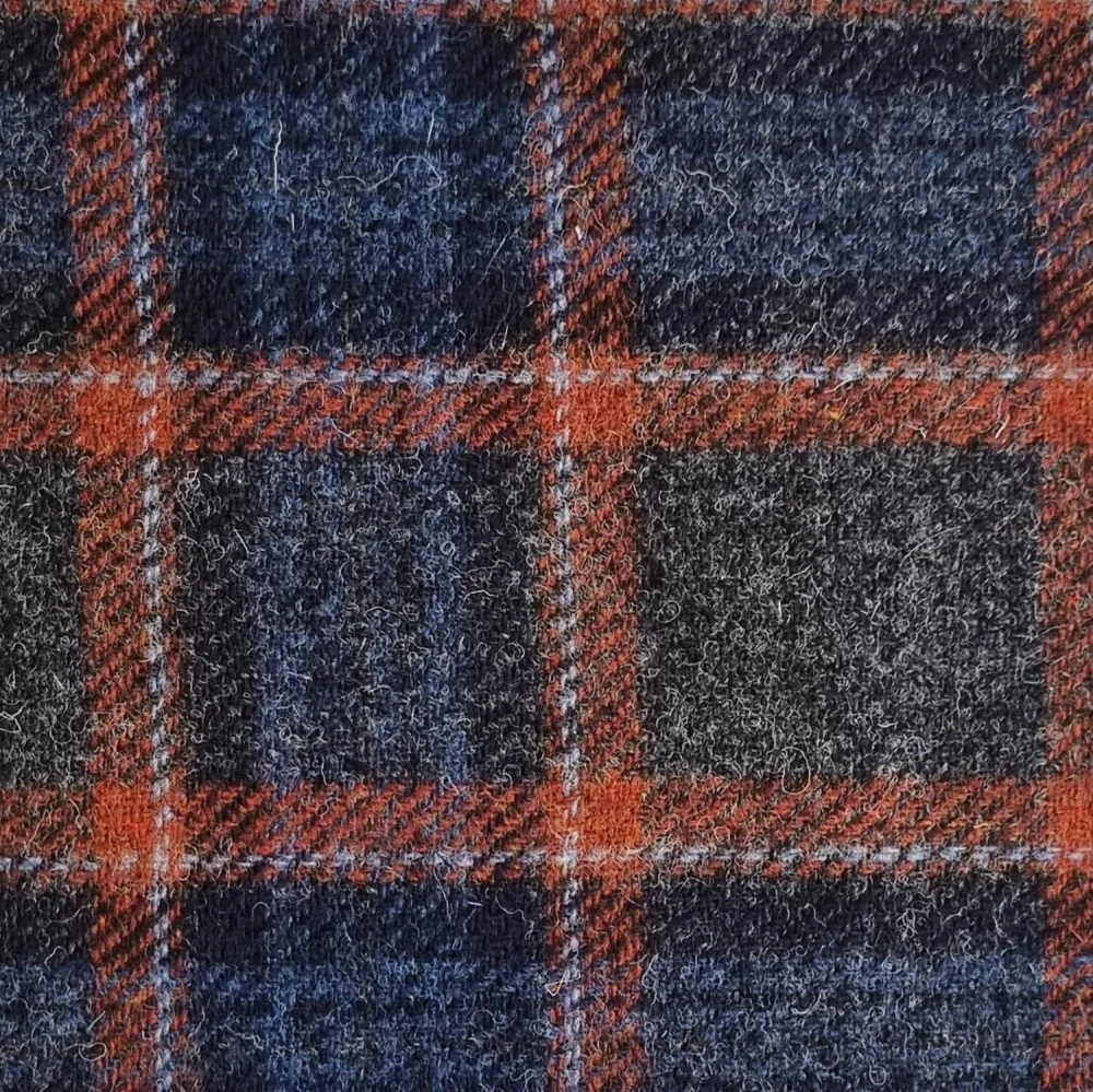 Batoh Naver Harris Tweed - Grey Rust Overcheck